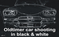 Oldtimer car shooting in black & white by Grafik-Atelier aRi F.